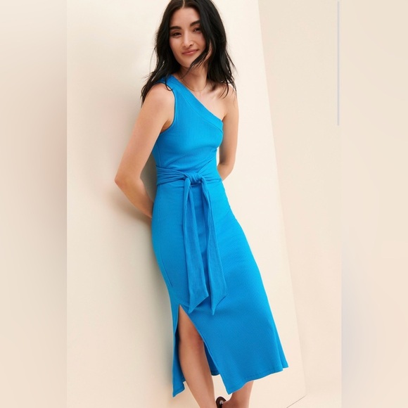 Line & Dot Dresses & Skirts - NWT Line and Dot Willow One-Shoulder Dress | Blue | Medium
